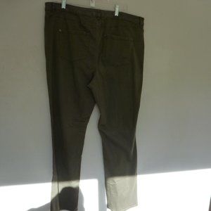 Coldwater Creek classic 5 pocket olive green denim jeans size 1x 18 tall NWOT
